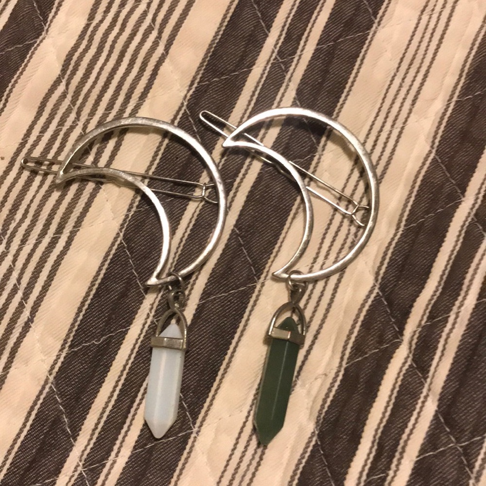 Moon hairpins